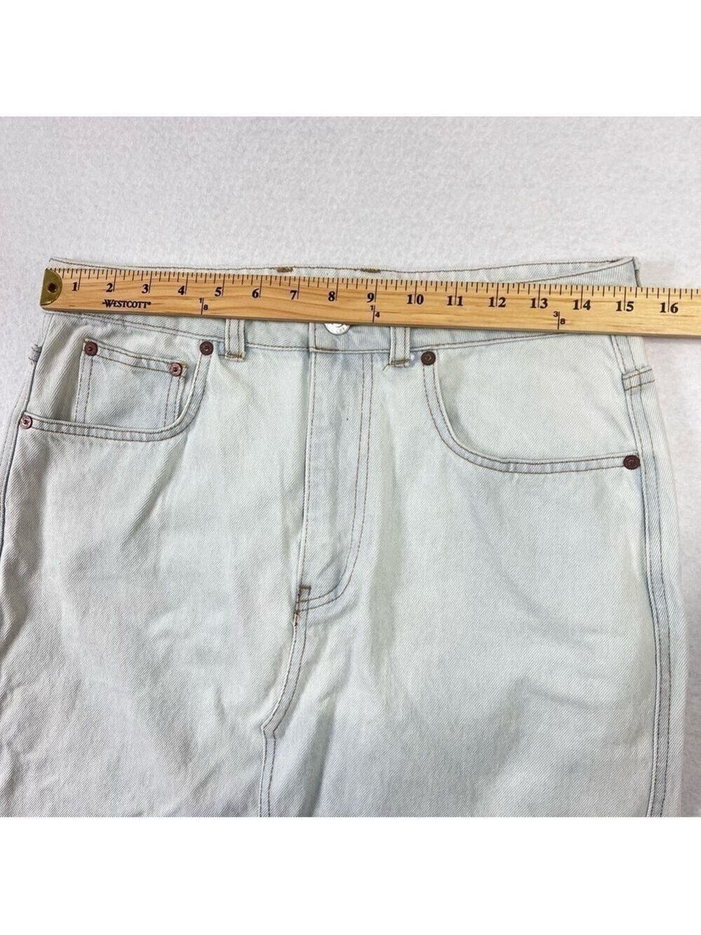 Industry Republic Clothing Maxi Skirt Women's Sz 8 Light Washed Denim Blue Long - Picture 5 of 9